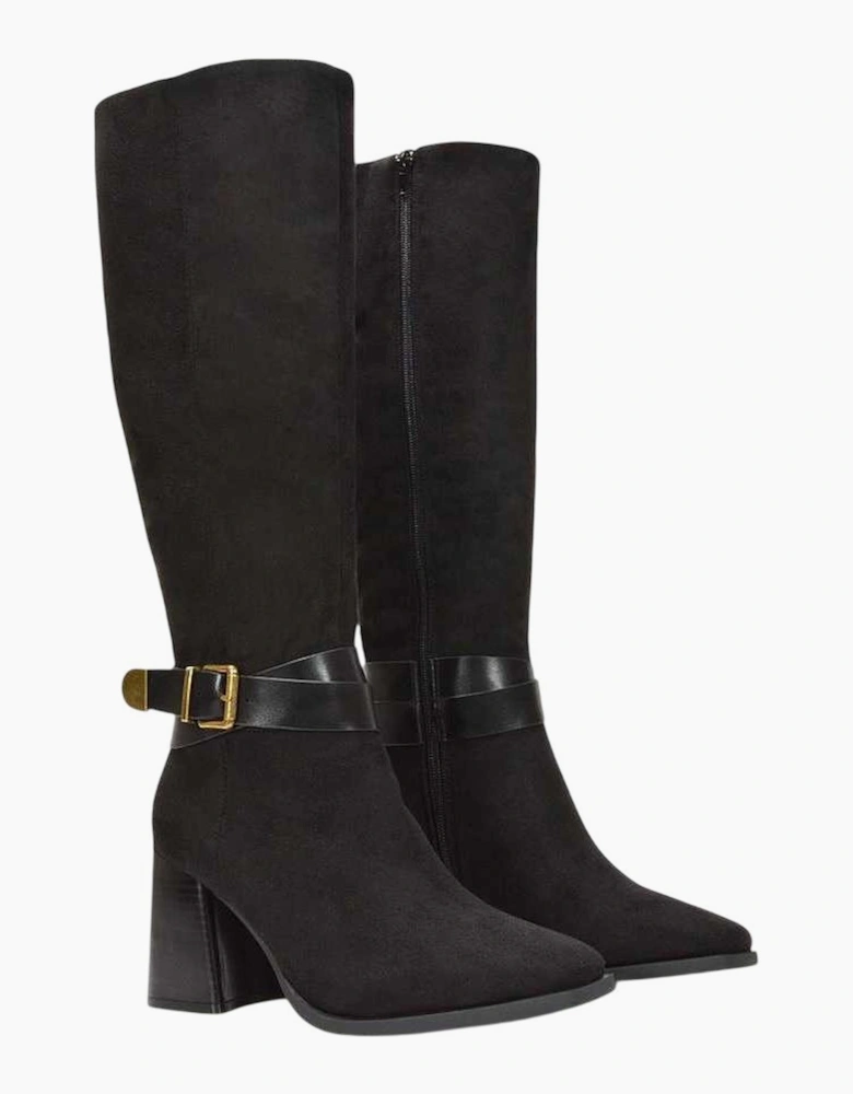 Womens/Ladies Ophelia Knee-High Block Heel Long Boots