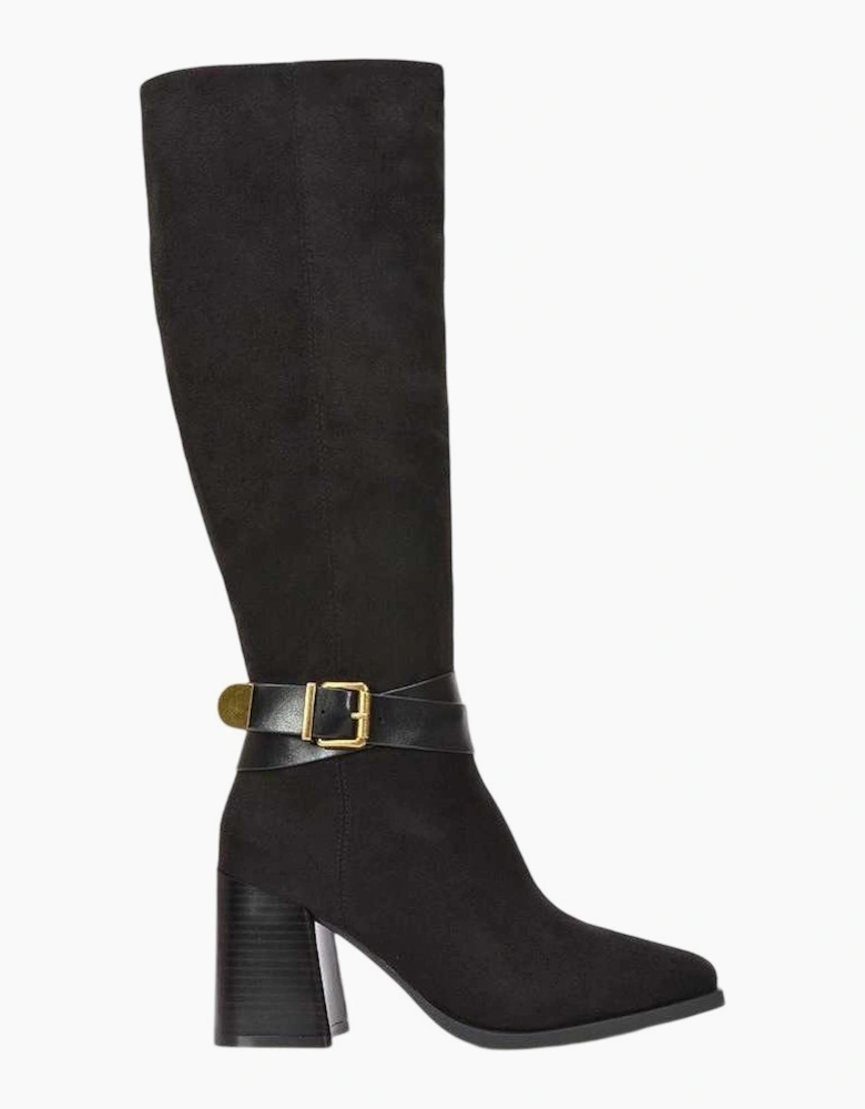 Womens/Ladies Ophelia Knee-High Block Heel Long Boots