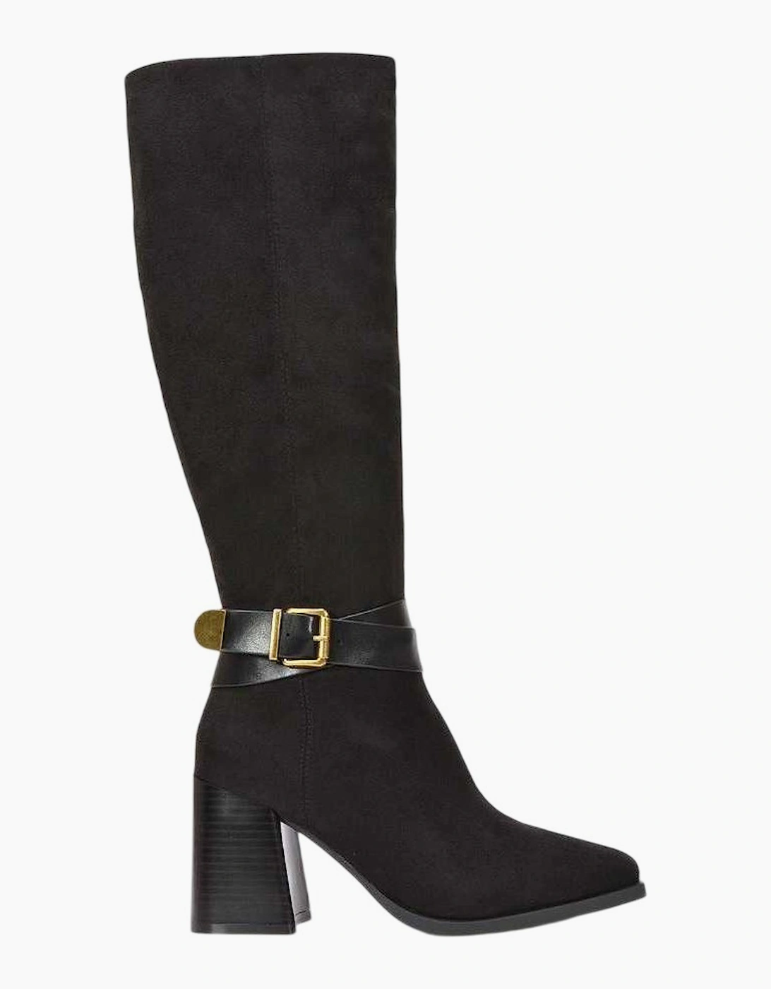 Womens/Ladies Ophelia Knee-High Block Heel Long Boots