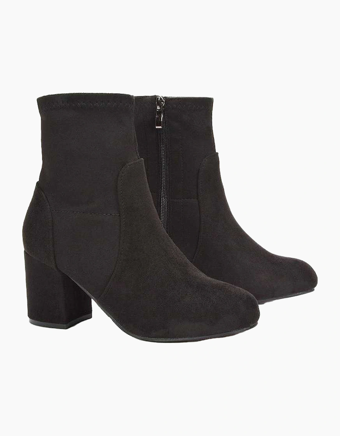 Womens/Ladies Rogue Mid Block Heel Ankle Boots, 4 of 3