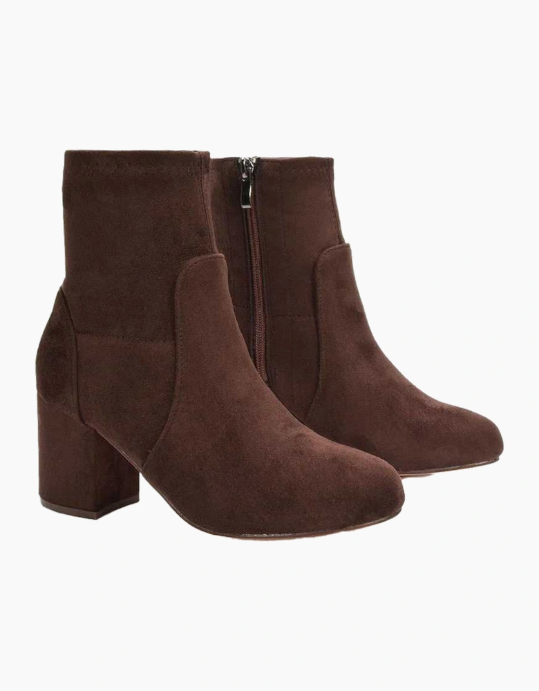 Womens/Ladies Rogue Mid Block Heel Ankle Boots