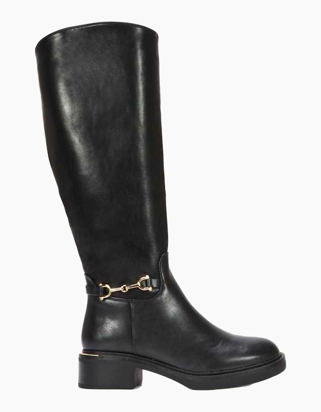 Womens/Ladies Cecily Chunky Low Heel Hardware Detail Biker Boots