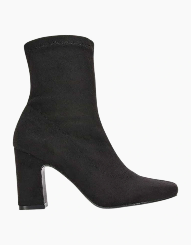 Womens/Ladies Alex Side Zip Stretch Block Heel Ankle Boots