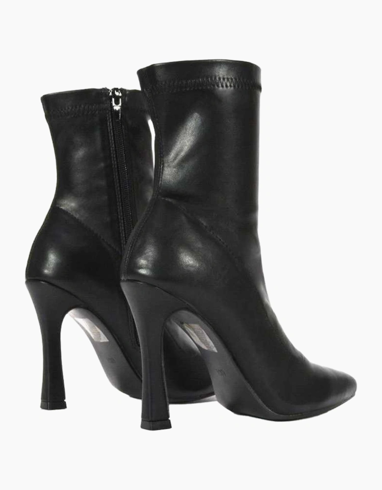 Womens/Ladies Paula Stretch Sock Stiletto Heel Ankle Boots
