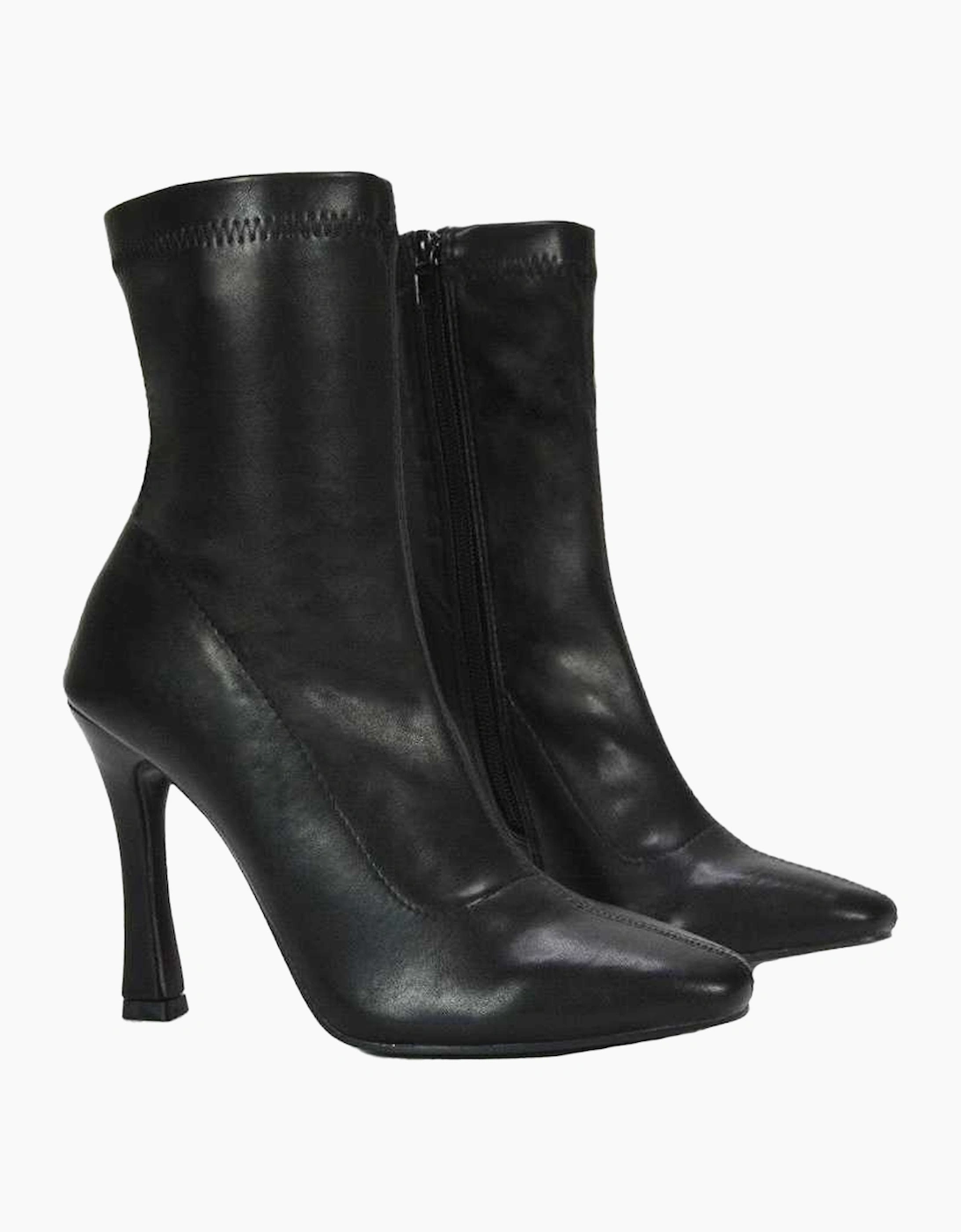 Womens/Ladies Paula Stretch Sock Stiletto Heel Ankle Boots