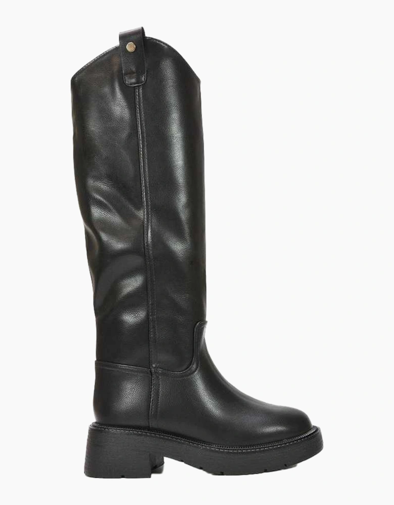 Womens/Ladies Saffira Faux Fur Lined Knee-High Riding Boots