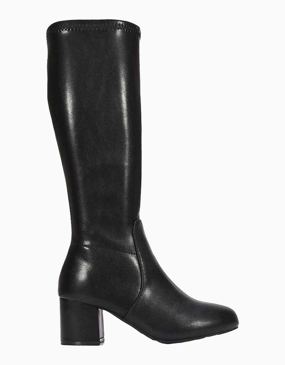 Womens/Ladies Masie Knee-High Low Mid Block Heel Boots