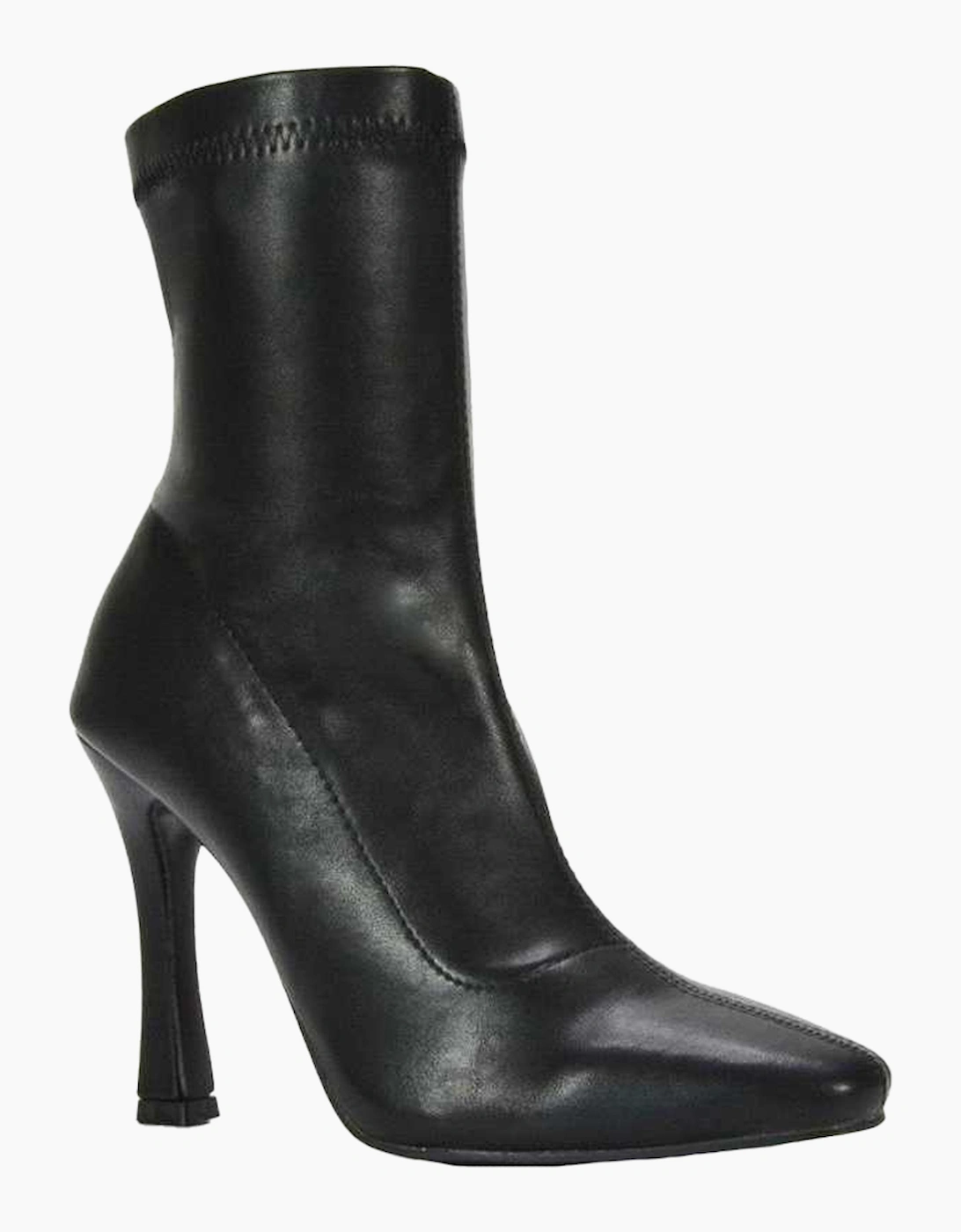 Womens/Ladies Paula Stretch Sock Stiletto Heel Ankle Boots, 6 of 5