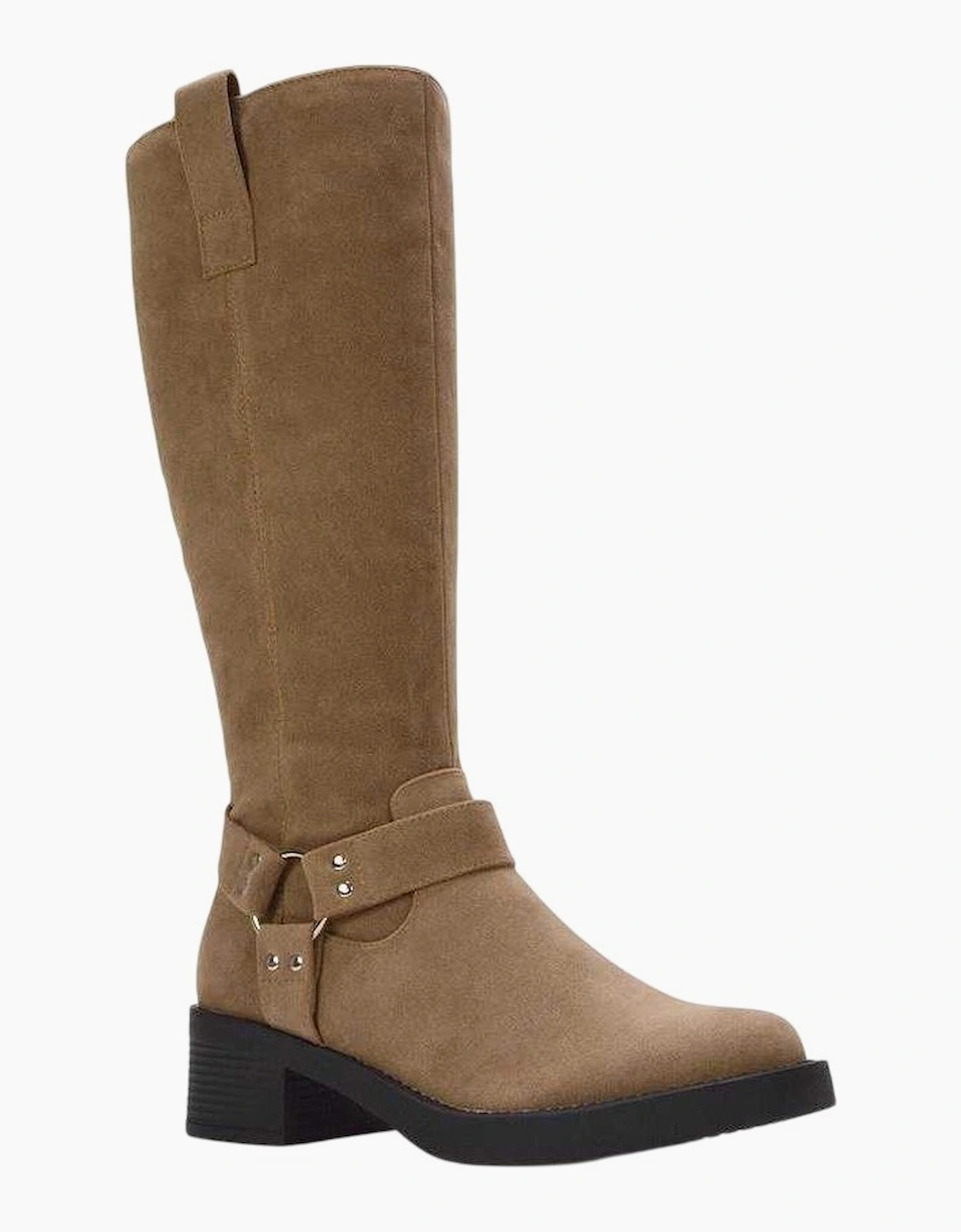 Womens/Ladies Roma Knee-High Mid Block Heel Western Boots