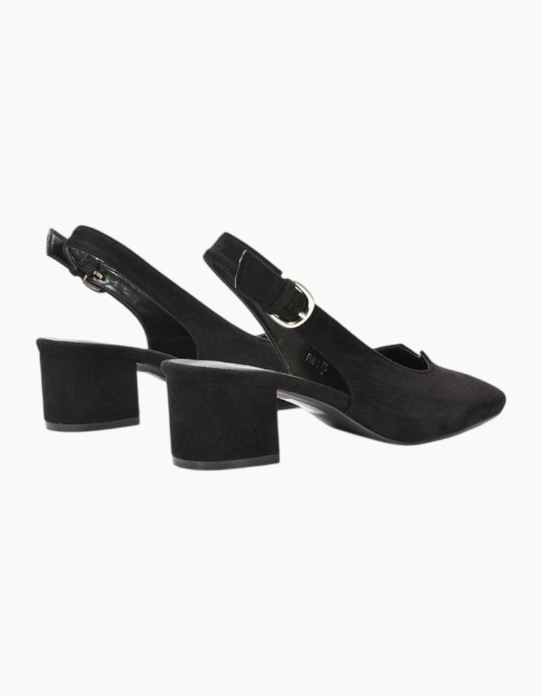 Womens/Ladies Elowen Sling Back Mid Block Heel Court Shoes
