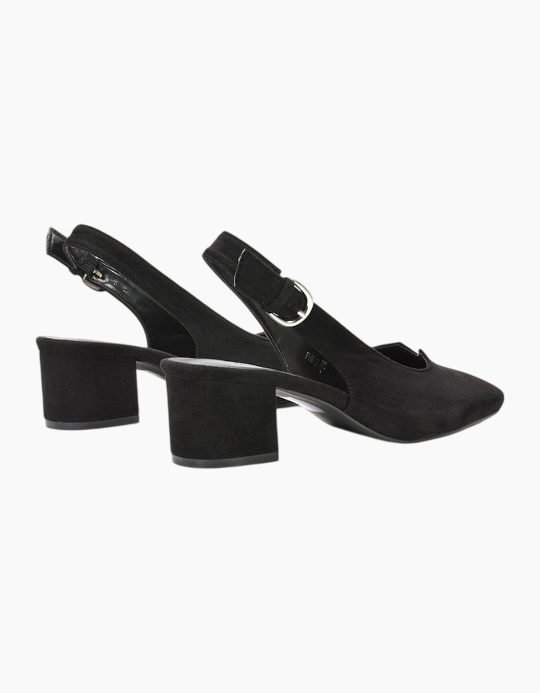 Womens/Ladies Elowen Sling Back Mid Block Heel Court Shoes