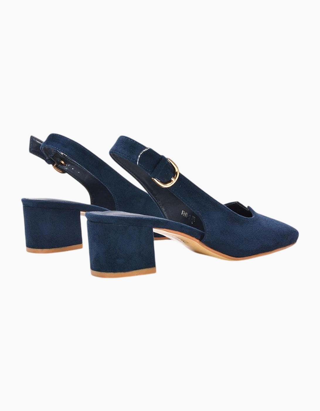 Womens/Ladies Elowen Sling Back Mid Block Heel Court Shoes