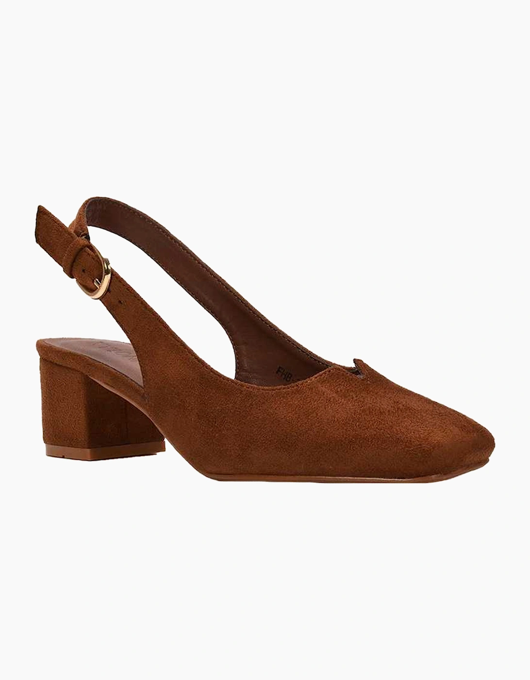 Womens/Ladies Elowen Sling Back Mid Block Heel Court Shoes