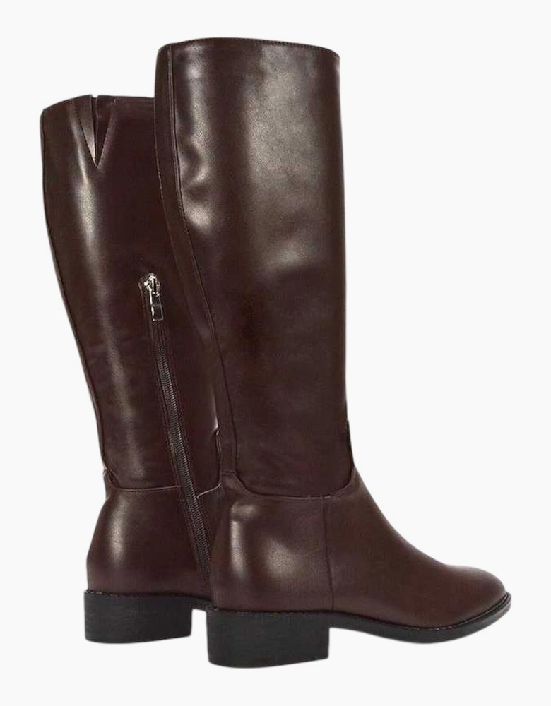 Womens/Ladies Lucia Knee-High Low Block Heel Riding Boots