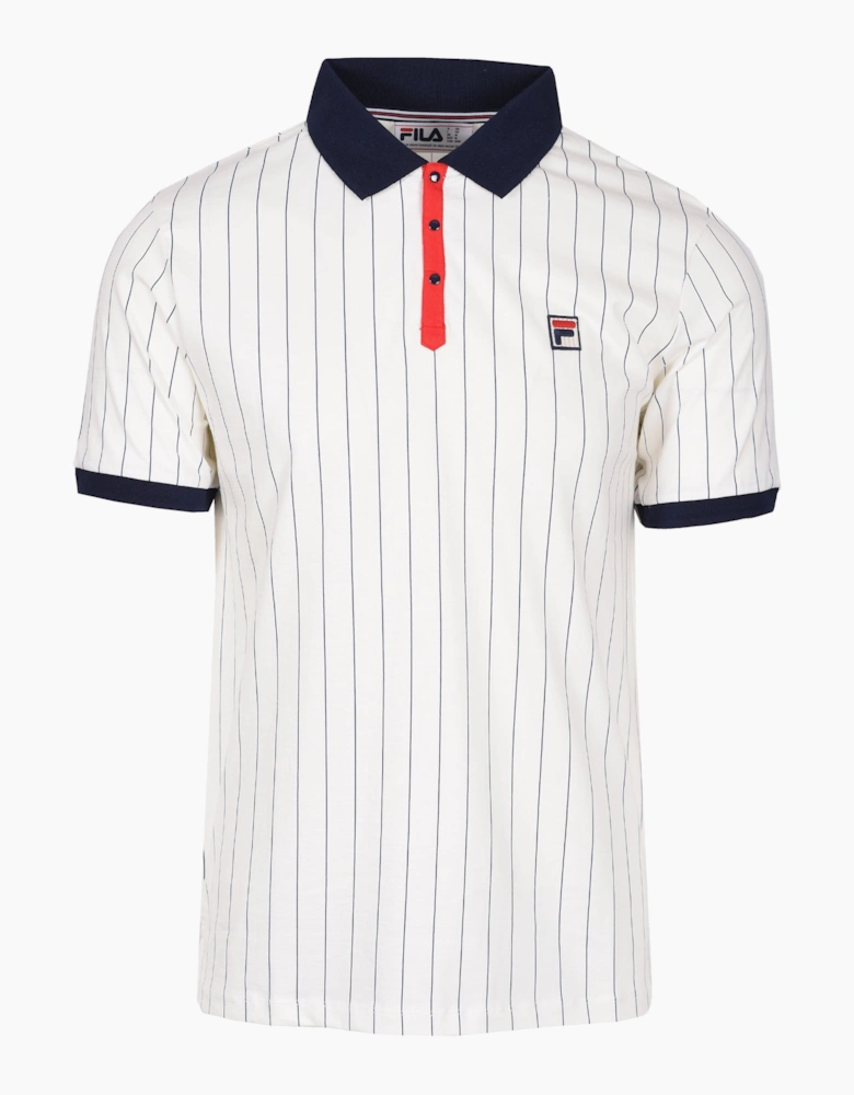 Vintage BB1 Classic Stripe Polo Gardenia/Navy/Red