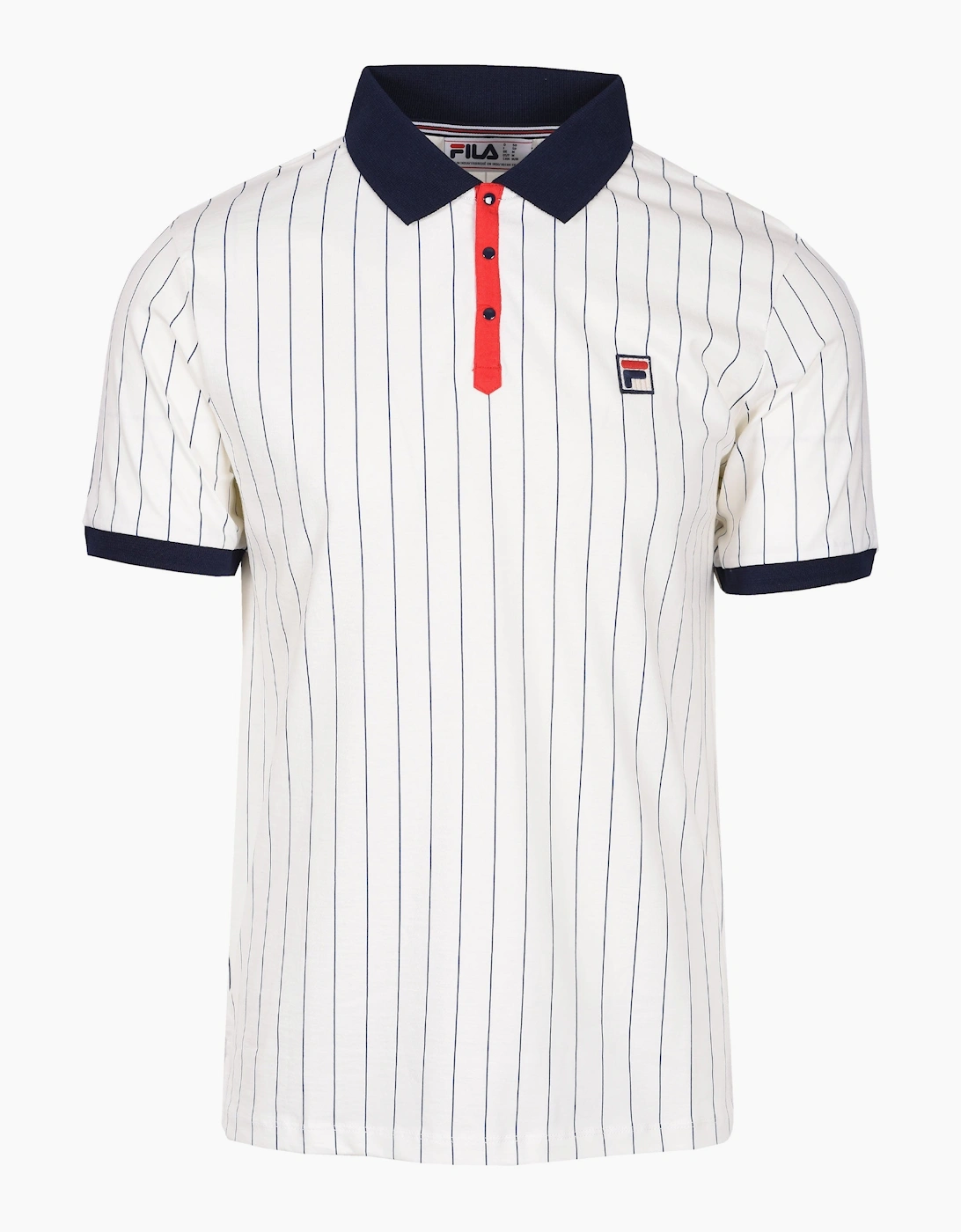 Vintage BB1 Classic Stripe Polo Gardenia/Navy/Red, 4 of 3