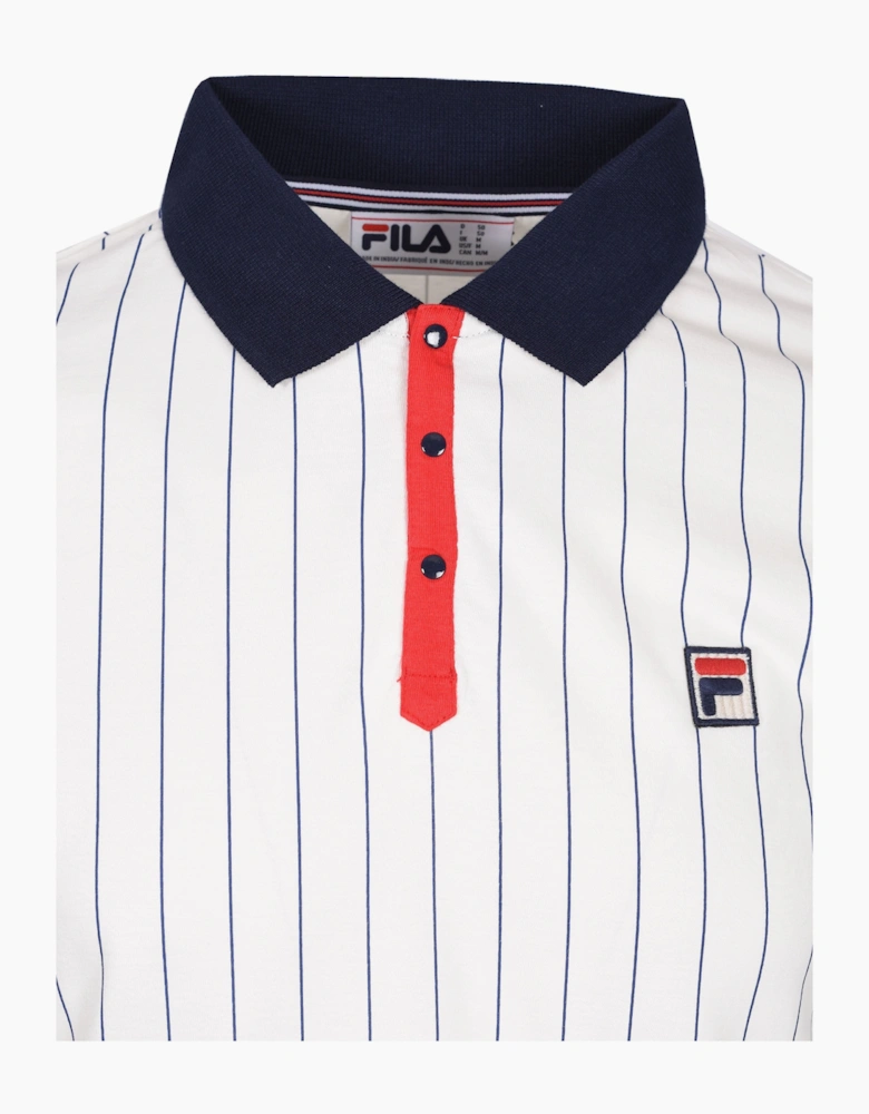 Vintage BB1 Classic Stripe Polo Gardenia/Navy/Red