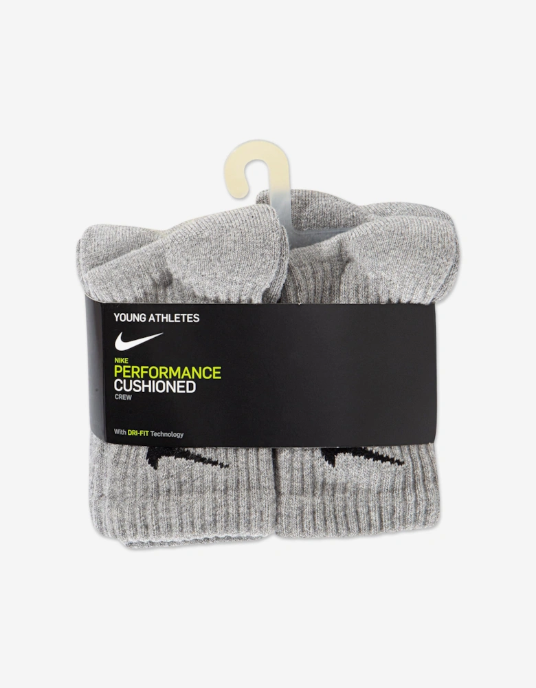 Nike Kids Performance Socks Set in Grey