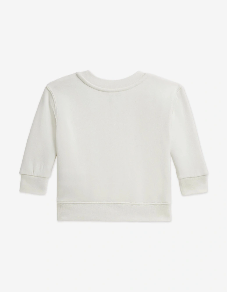 Baby Boys Polo Bear Sweatshirt in White