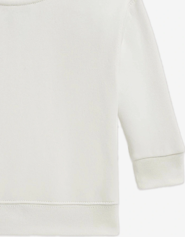 Baby Boys Polo Bear Sweatshirt in White