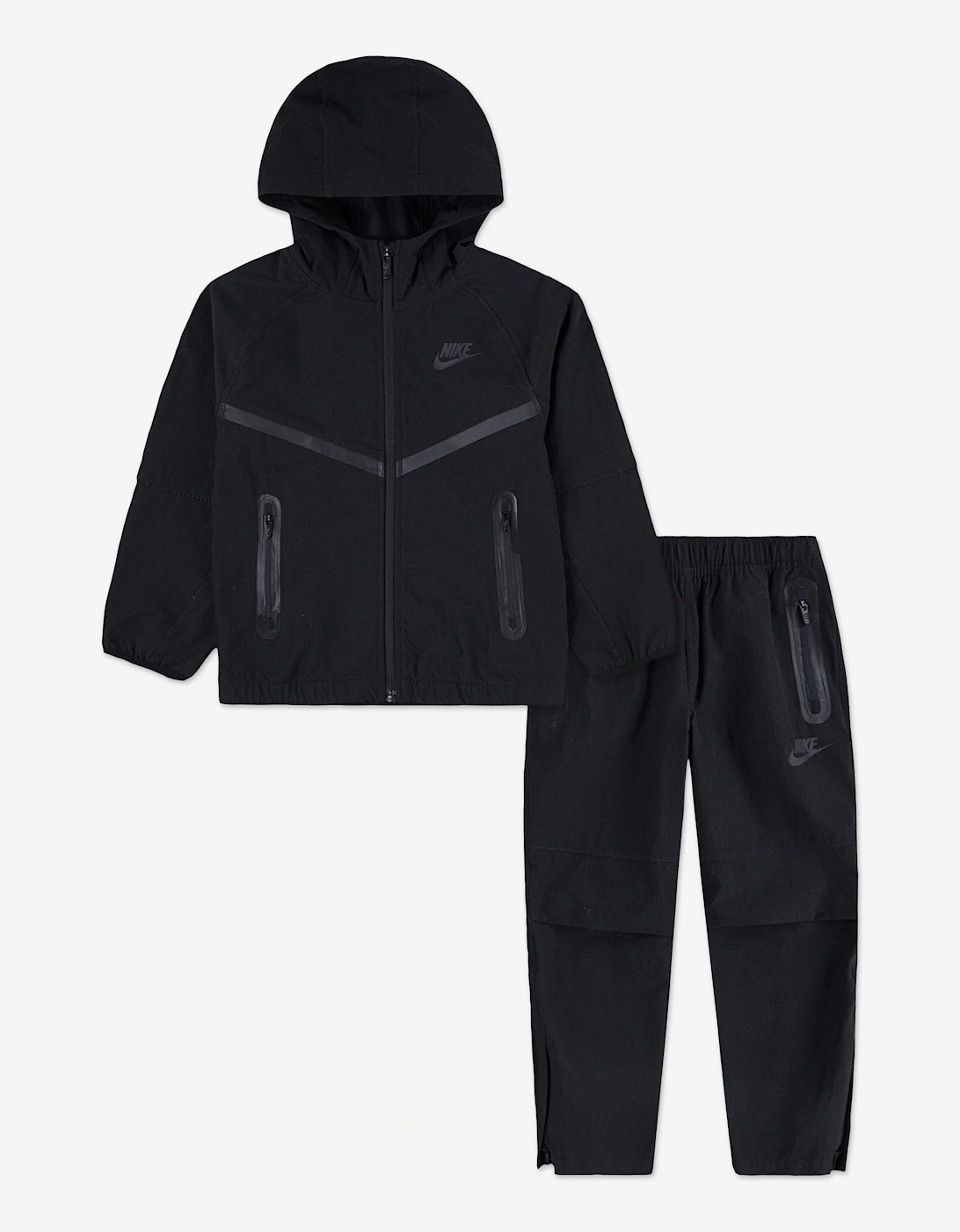 Nike Girl's Nike Kids FZ Tech Woven Tracksuit in Black