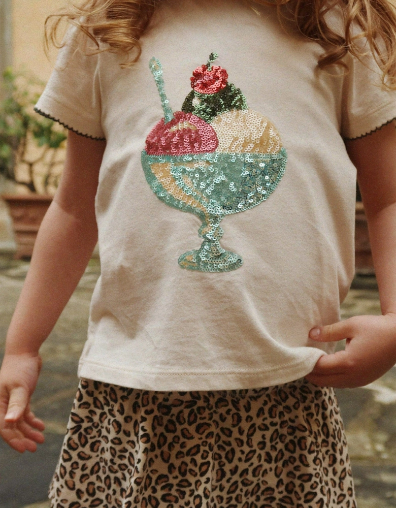 Konges Sløjd Girls Famo Puff T-Shirt in Ivory