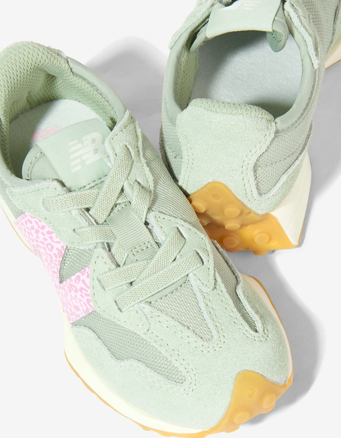 Girls 327 Bungee Lace Trainers in Green