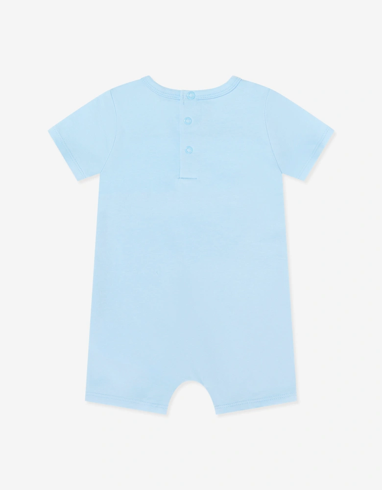Baby Boys Logo Romper in Blue