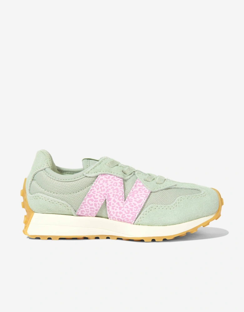 Girls 327 Bungee Lace Trainers in Green