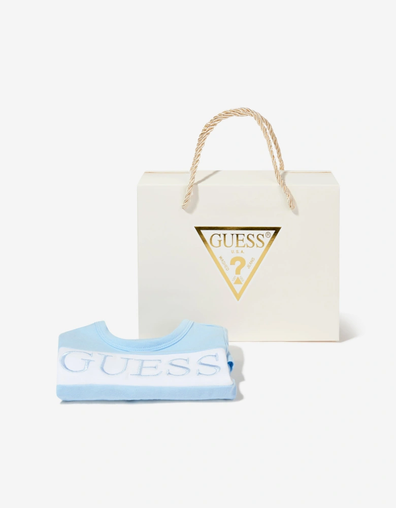 Baby Boys Logo Romper in Blue