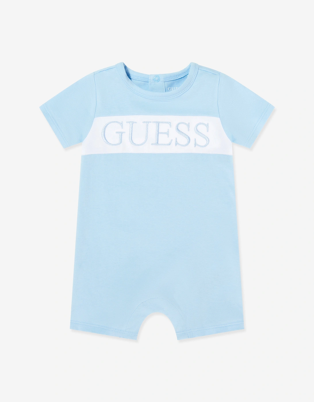 Baby Boys Logo Romper in Blue, 6 of 5