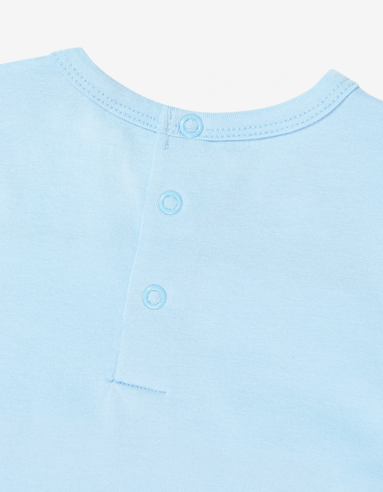 Baby Boys Logo Romper in Blue