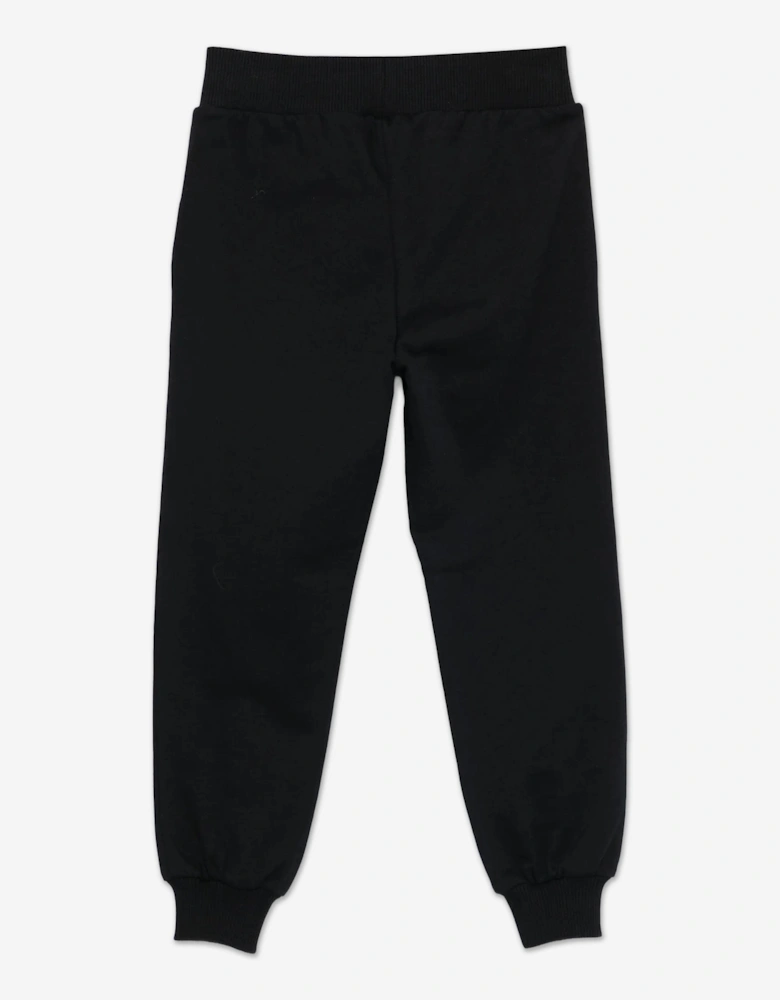 Kids Teddy Bear Logo Joggers in Black