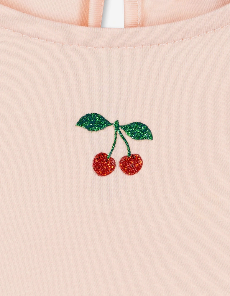 Konges Sløjd Girls Cherry Glitter Ballerina Dress in Pink