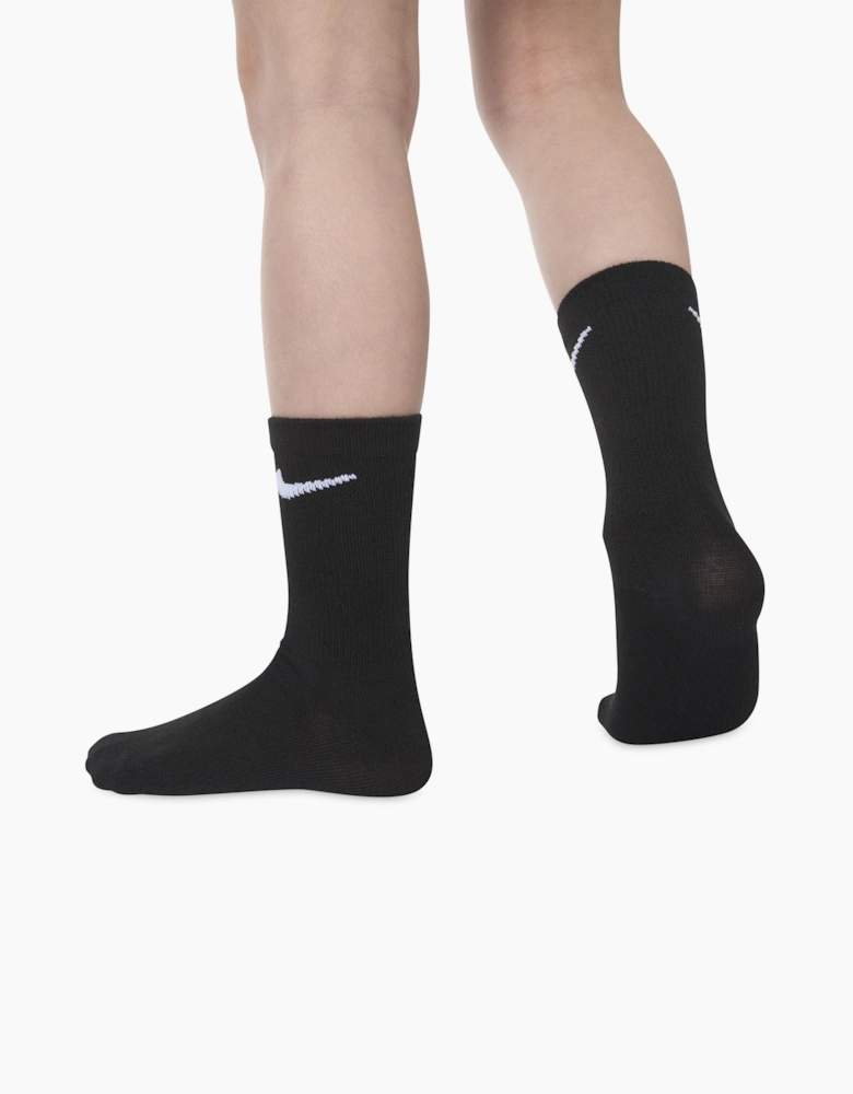 Boys Basic 6 Pack Socks Set in Black