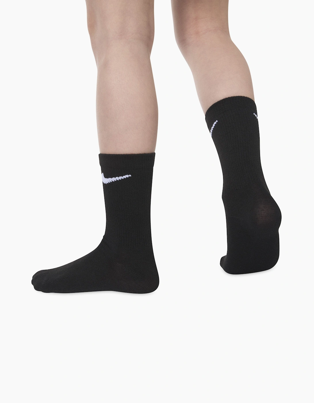 Boys Basic 6 Pack Socks Set in Black