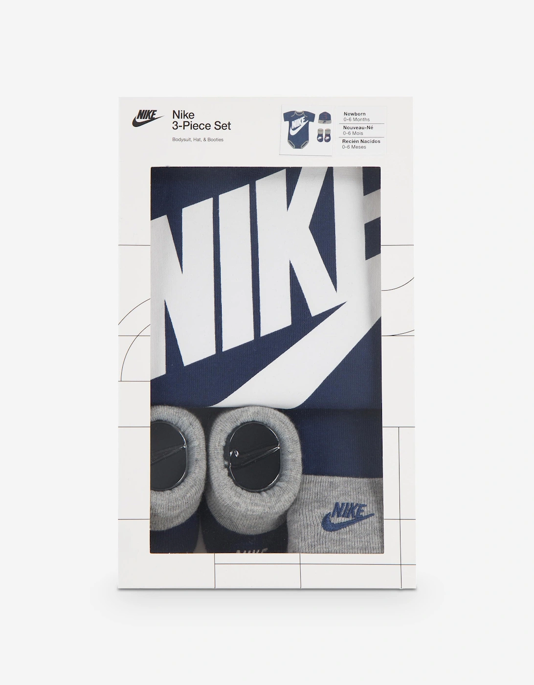 Baby Boys Logo Bodysuit Gift Set in Blue