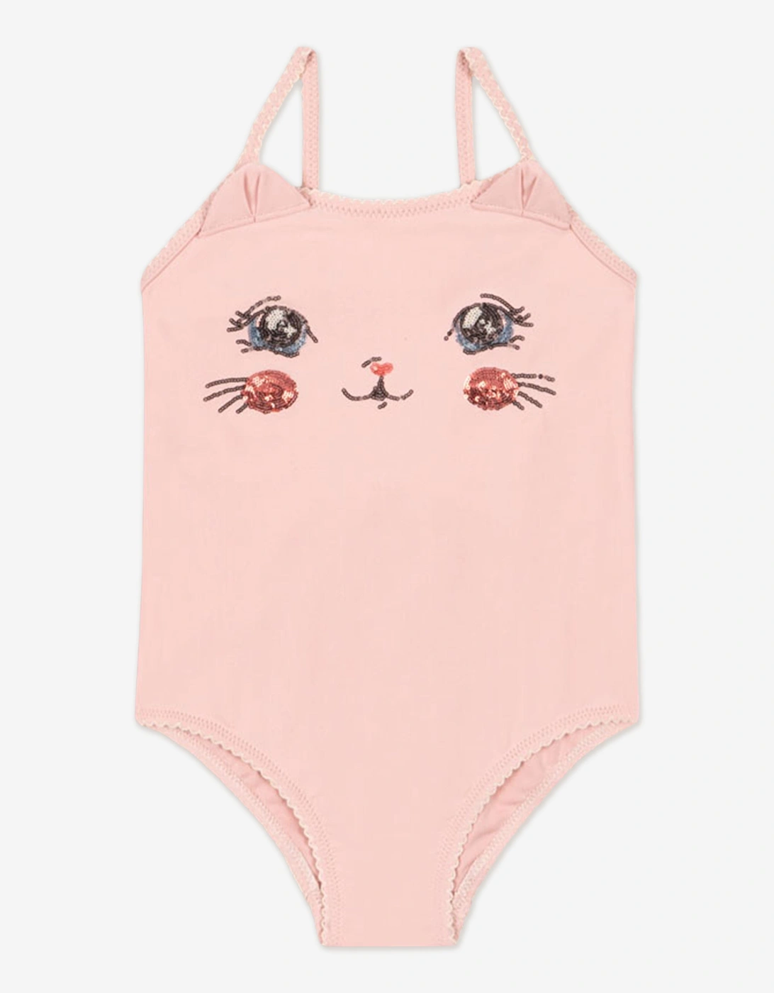 Konges Sløjd Girls Kitty Swimsuit in Pink, 6 of 5