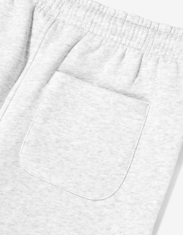 Boys Brush Back Small Logo Joggers in Grey