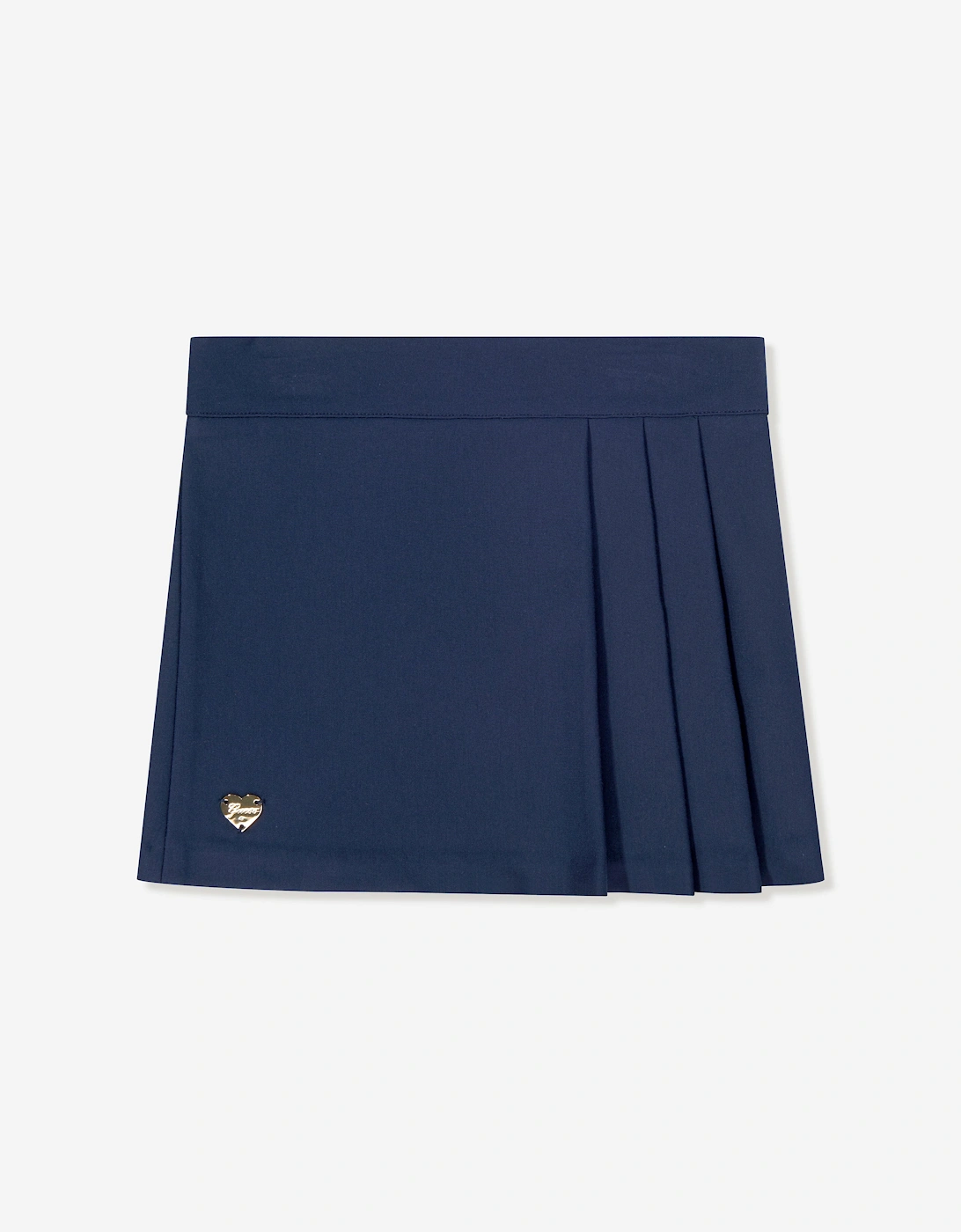 Girls Lace Bow Sweater and Skirt Set in Navy