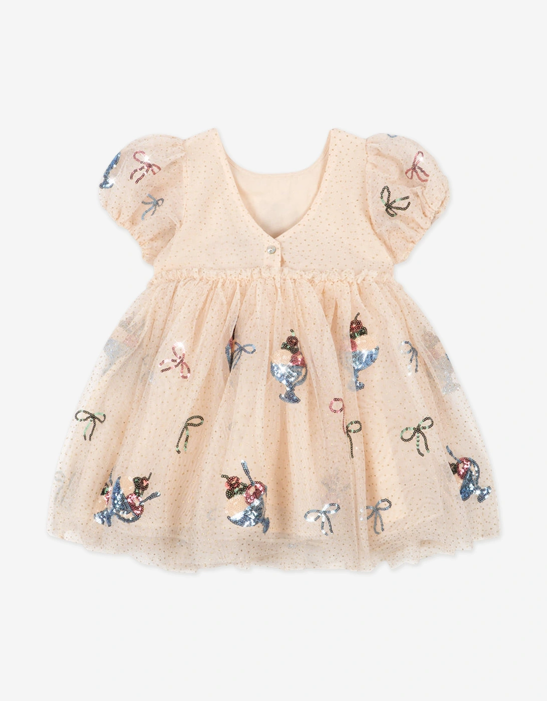Konges Sløjd Girls Yvonne Puff Dress in Ivory