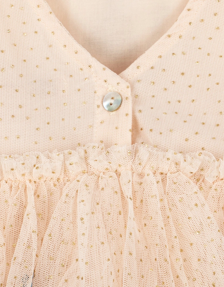 Konges Sløjd Girls Yvonne Puff Dress in Ivory