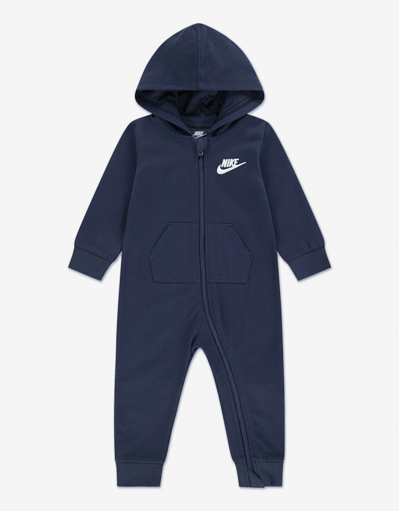 Baby French Terry Coverall in Navy