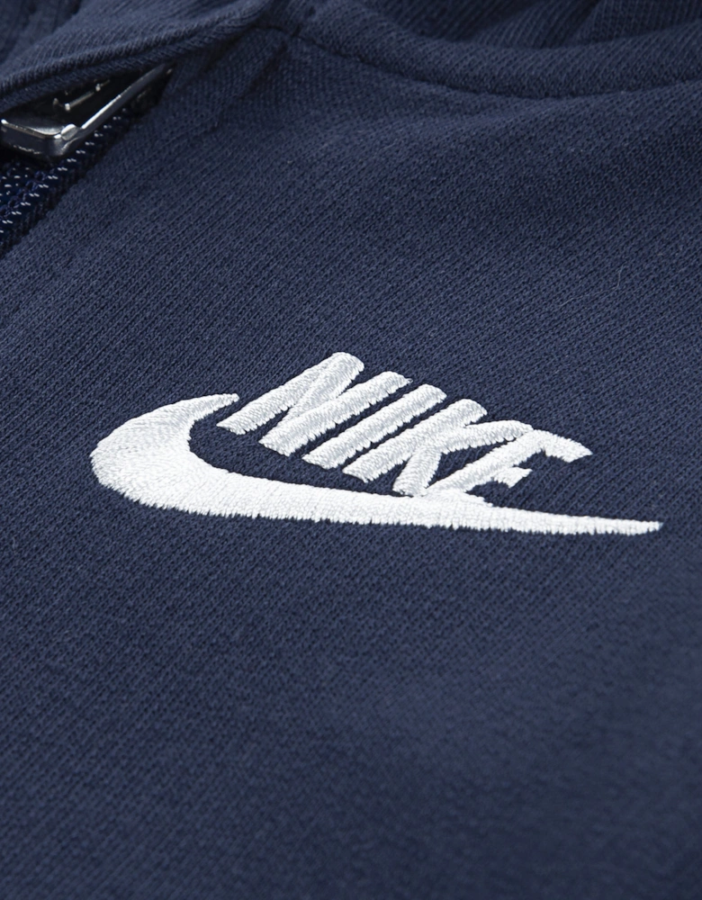 Baby French Terry Coverall in Navy