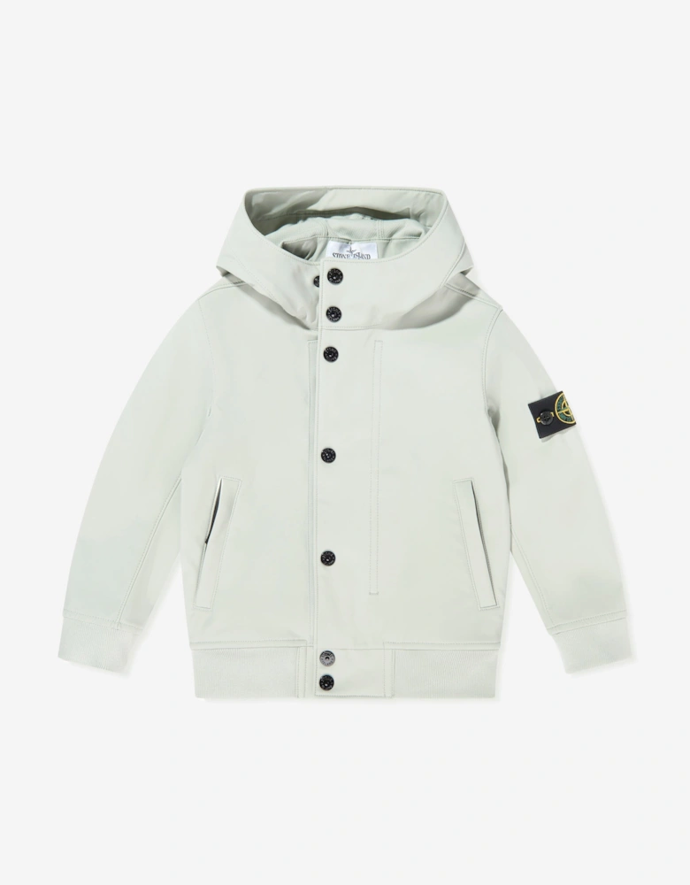 Boy Hooded Bomber Jacket in Grey