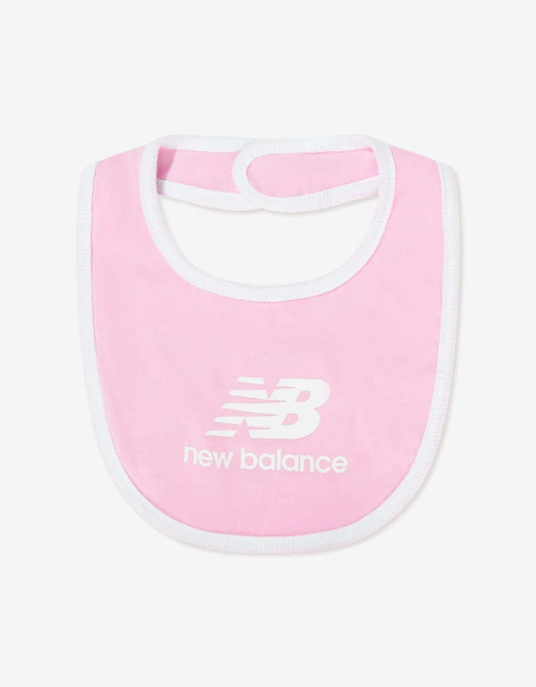 Baby Girls Bib and Bootie Set in Pink