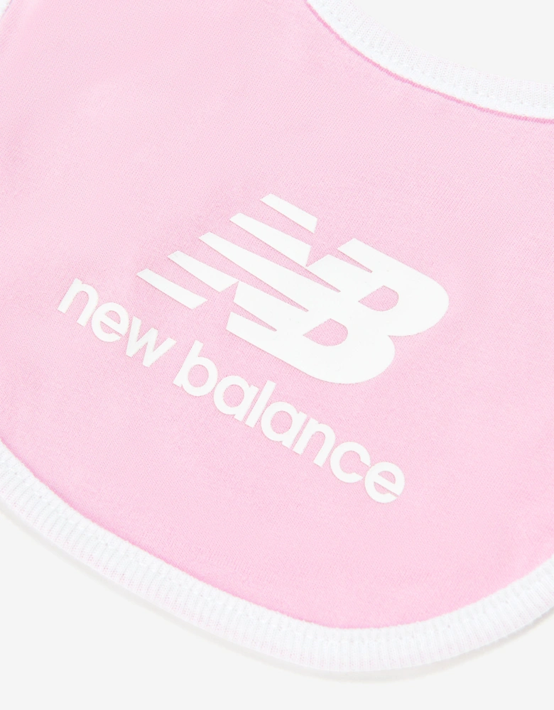 Baby Girls Bib and Bootie Set in Pink