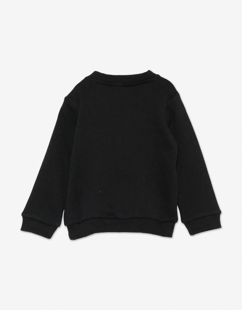 Baby Teddy Bear Logo Sweatshirt in Black