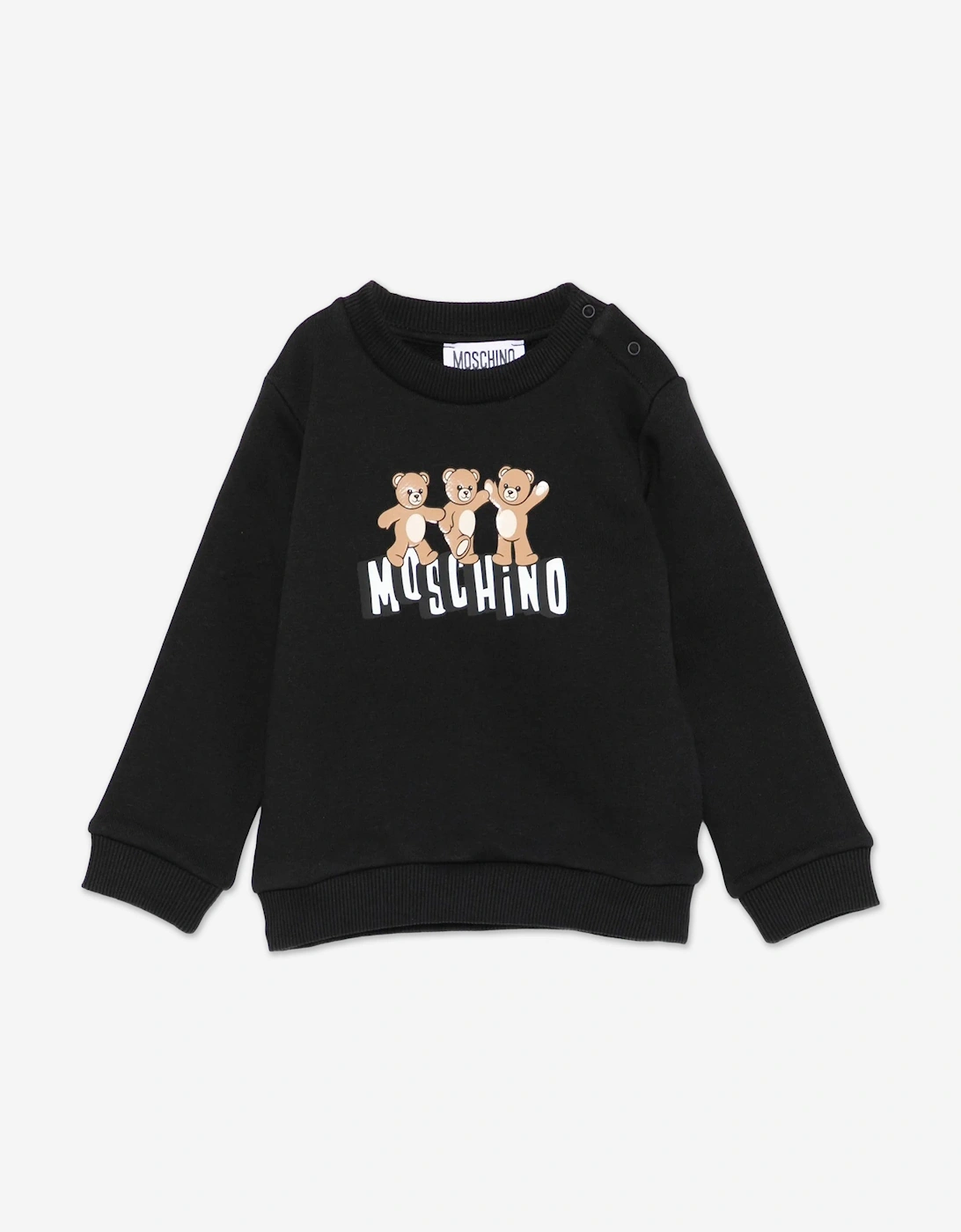 Baby Teddy Bear Logo Sweatshirt in Black, 5 of 4