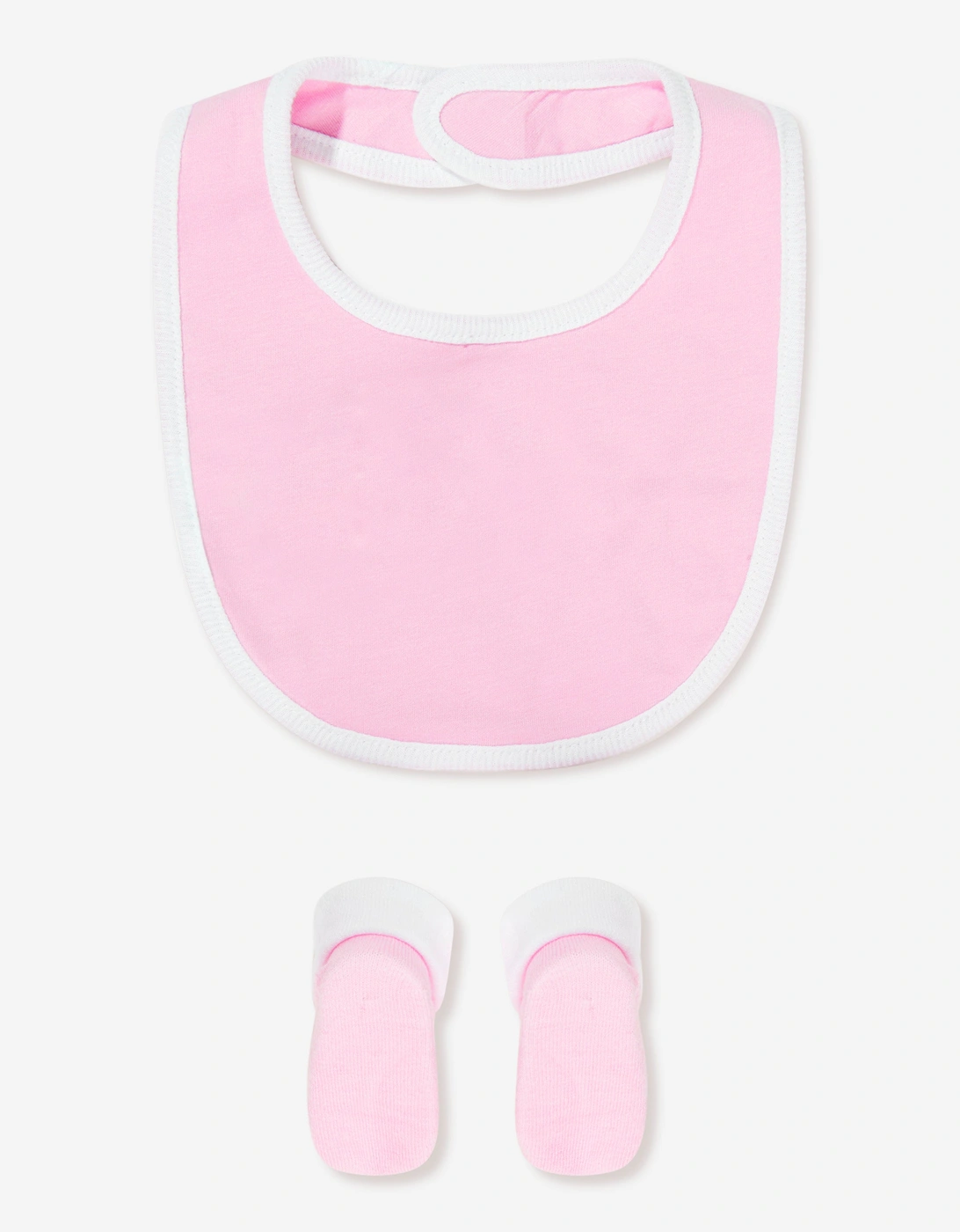 Baby Girls Bib and Bootie Set in Pink